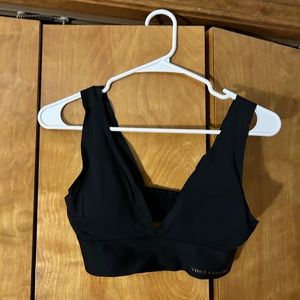 Black comfortable bra. No wires. Includes padding.